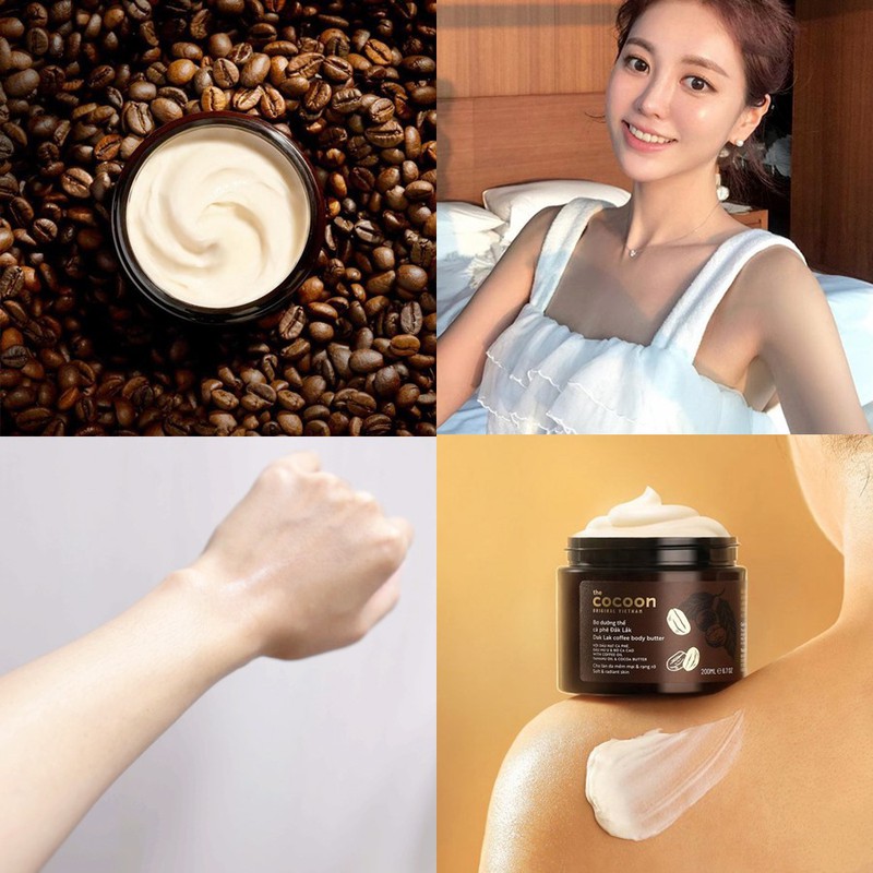 Bơ Dưỡng Thể Cà Phê Đắk Lắk Cocoon 200ml