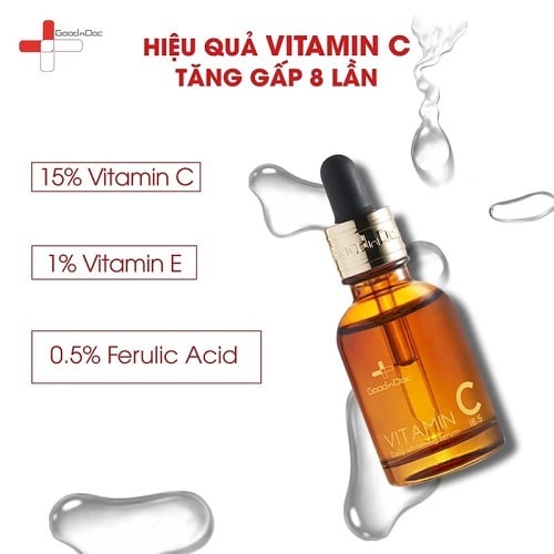 Serum Dưỡng Sáng Mờ Thâm Nám Goodndoc Vitamin C-16.5 Daily Whitening Serum