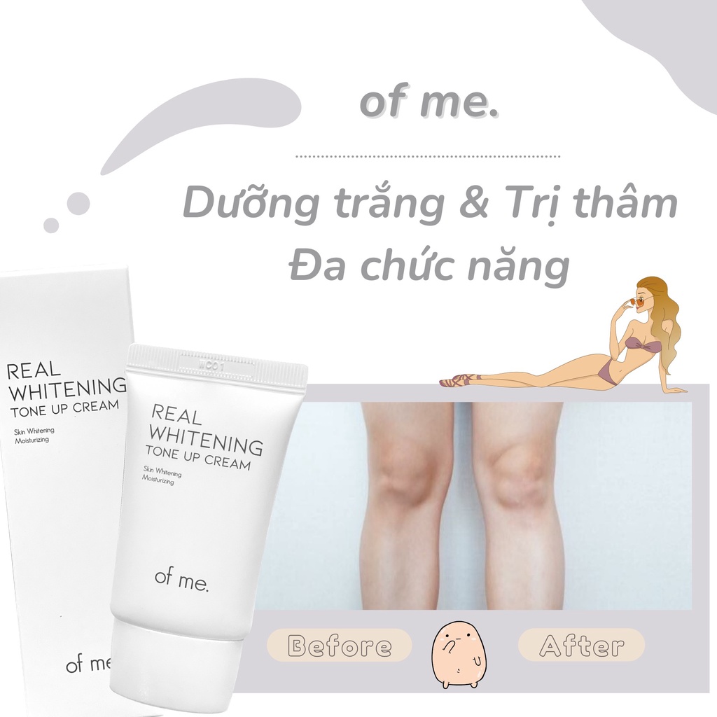 KEM NGĂN NGỪA THÂM SẠM OF ME REAL WHITENING TONE UP CREAM - 50ml