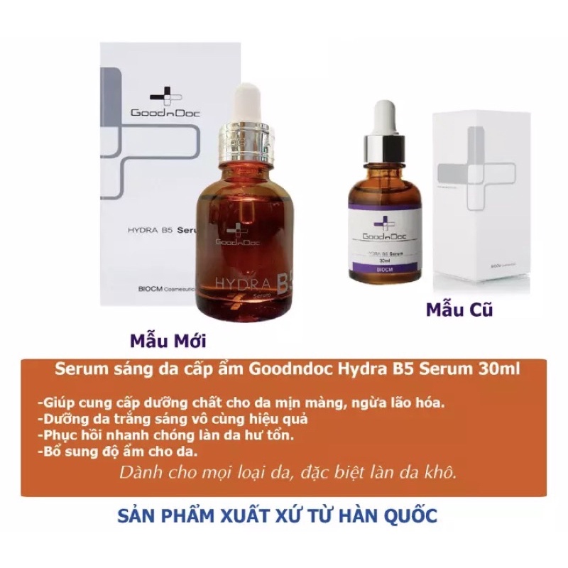 Tinh Chất GoodnDoc Dưỡng Ẩm, Hỗ Trợ Phục Hồi Da 30ml Hydra B5 Serum